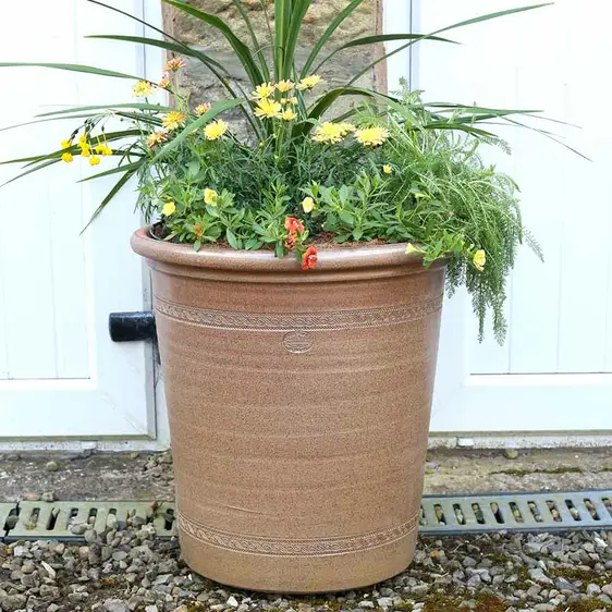 Salt Glazed Tall Planter Ø45cm - image 2