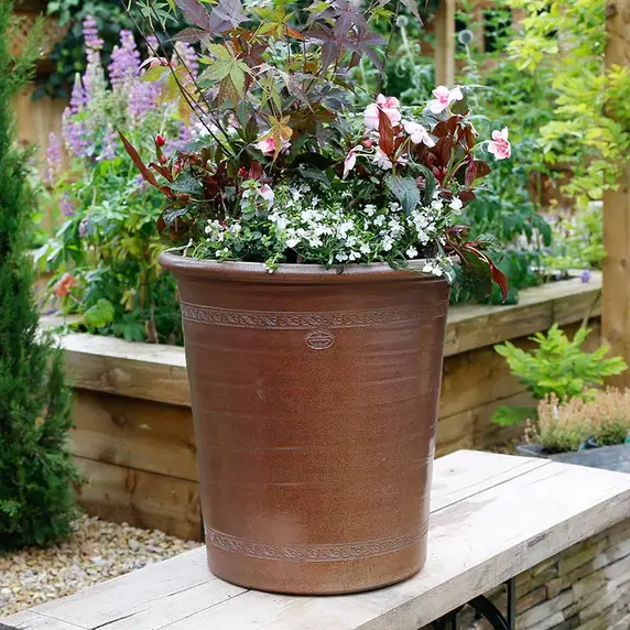 Salt Glazed Tall Planter - Large - image 2