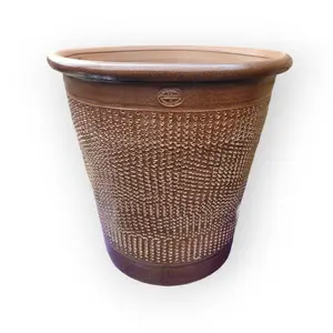 Salt Glazed Unique Tall Planter - Large - image 1