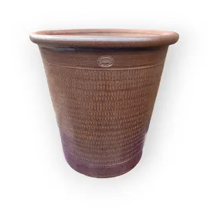 Salt Glazed Unique Tall Planter - Large - image 3