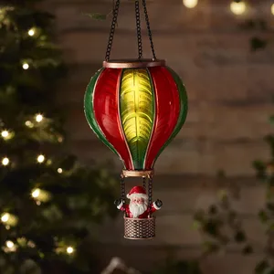 Santa Flaming Hot Air Balloon Light - Medium