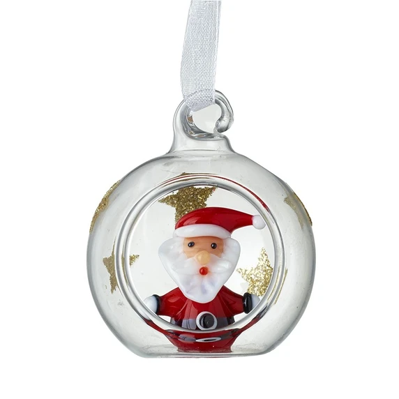 Santa Glass Bauble
