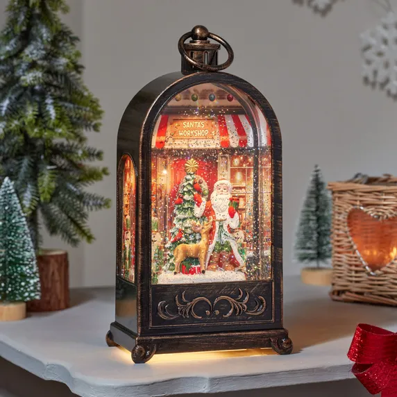 Santa's Workshop Snow Lantern