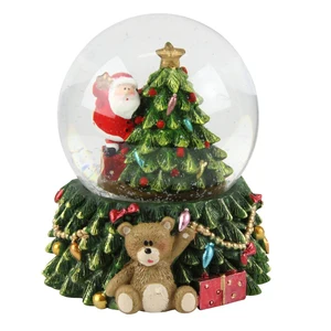 Santa & Tree Snow Globe