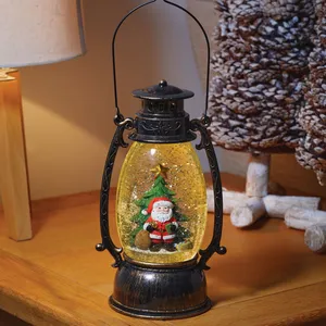 Santa & Tree Snow Lantern