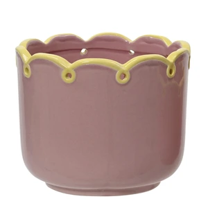 Scalloped Pink Planter - Medium - image 2