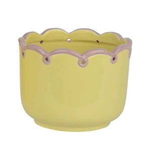 Scalloped Yellow Planter - Small