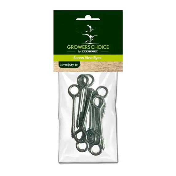 Screw Vine Eyes 10 Pack - image 1