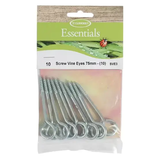 Screw Vine Eyes 10 Pack - image 1