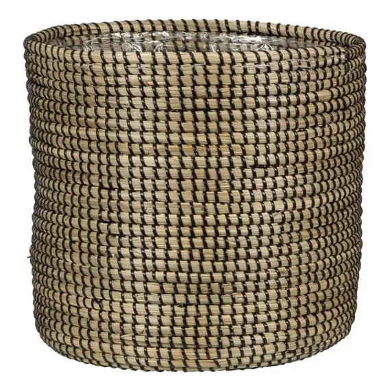 Seagrass Black Basket Planter Ø24cm