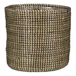 Seagrass Black Basket Planter Ø15cm