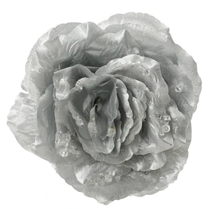 Shimmer Rose Tree Clip - Silver