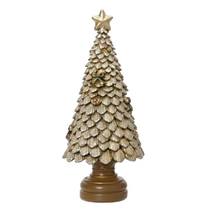 Shimmering Golden Christmas Tree Ornament - Medium