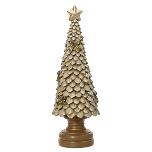 Shimmering Golden Christmas Tree Ornament - Large