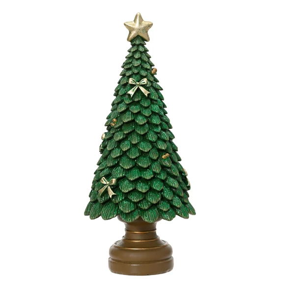 Shimmering Green Christmas Tree Ornament - Medium