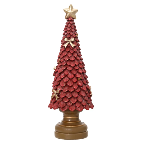 Shimmering Red Christmas Tree Ornament - Large