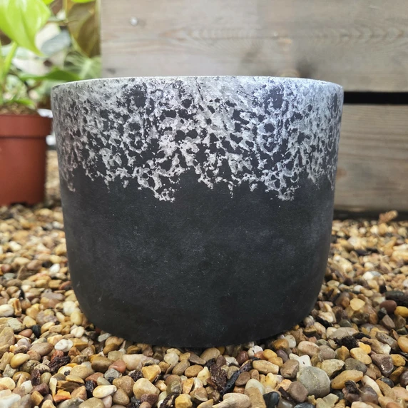 Silver Metallic Fade Planter - Medium