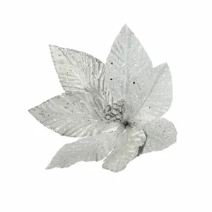 Silver Poinsettia Tree Stem - Style 3