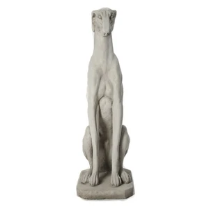 Sitting Greyhound Stone Ornament - Large
