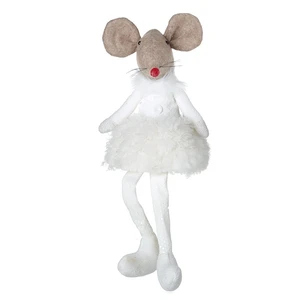 Sitting Winter Mouse Decoration - Medium