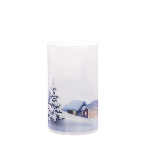 Ski Scene Illuminated Cylinder - Medium - image 2