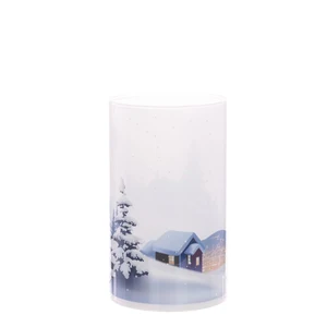 Ski Scene Illuminated Cylinder - Medium - image 2