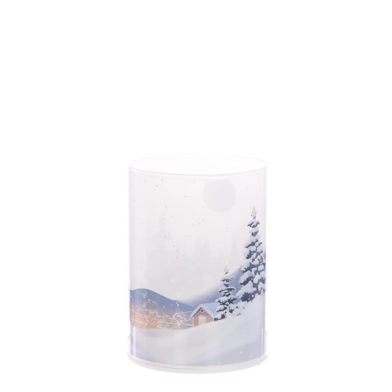 Ski Scene Illuminated Cylinder - Small - image 2