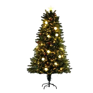 Snowball Fibre Optic Artificial Christmas Tree 4ft