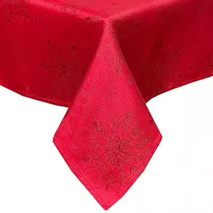 Snowfall Red Tablecloth