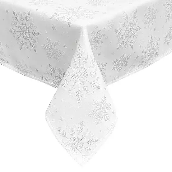 Snowfall Silver Tablecloth