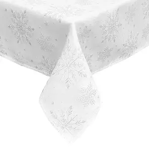 Snowfall Silver Tablecloth