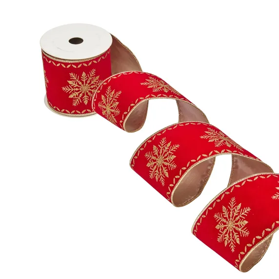 Snowflake Deluxe Velvet Ribbon