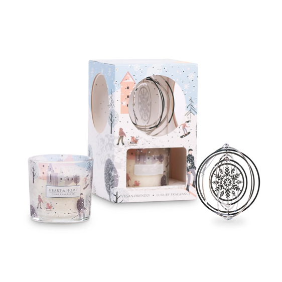 Snowflake Sparkle Candle & Bauble Gift Set - image 2