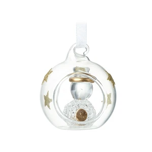 Snowman & Stars Glass Bauble