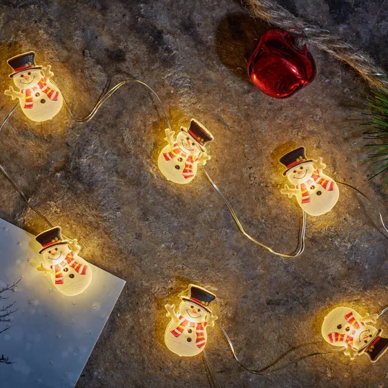 Snowman String Lights