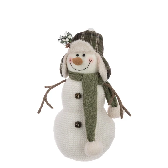 Snowman Trapper Hat Figurine
