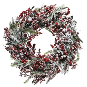 Snowy Berry Artificial Wreath - 60cm