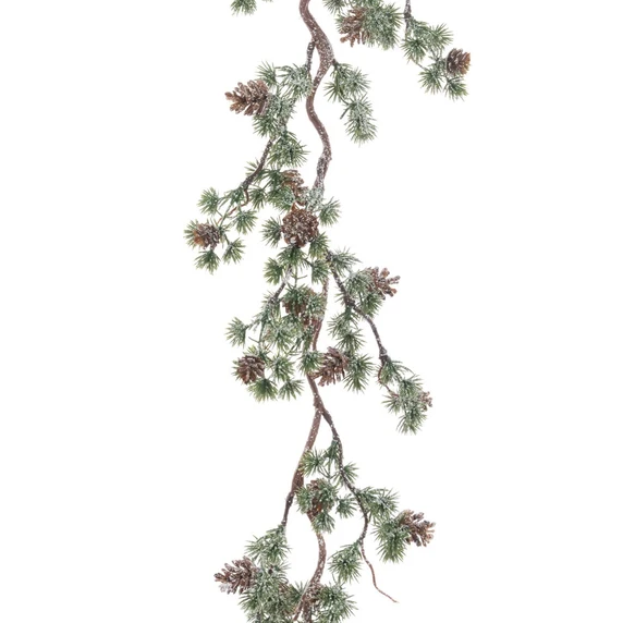 Snowy Mini Pinecone Garland
