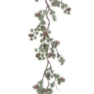 Snowy Mini Pinecone Garland