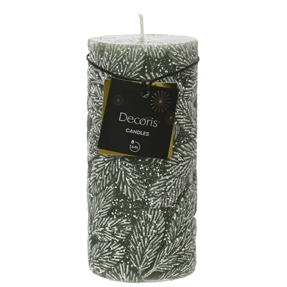 Snowy Rosemary Pillar Candle - Medium