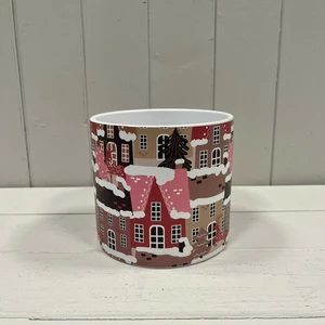 Snowy Village Print Pot Ø12cm
