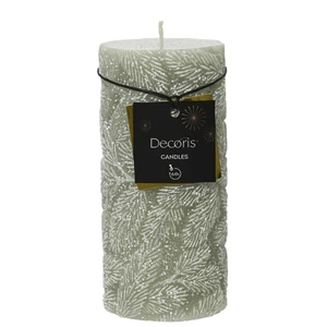 Snowy Mint Pillar Candle - Medium