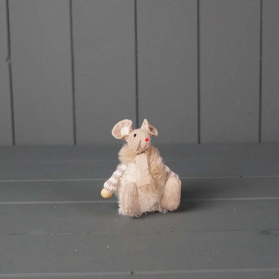 Soft Sitting Mouse Decoration