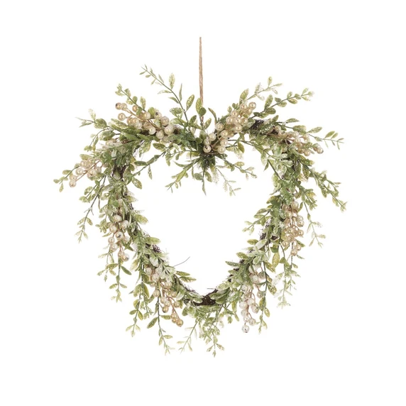 Sparkle Berry Heart Wreath