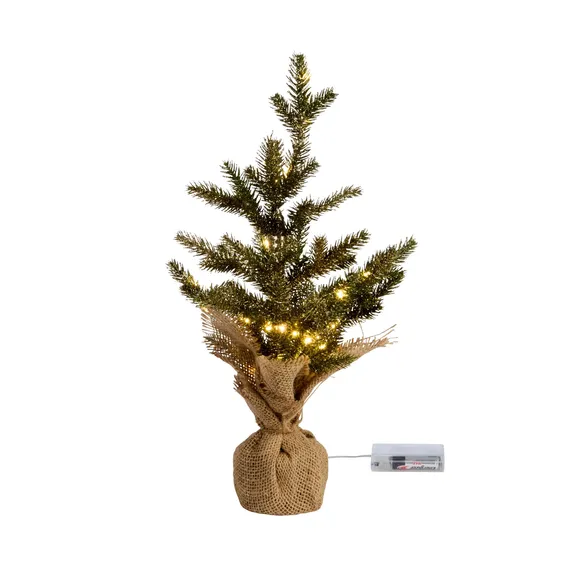 Sparkly Fir Illuminated Christmas Tree - 45cm