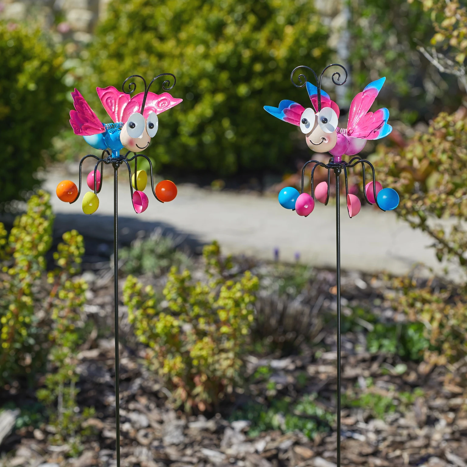 Round Top Stake Boxwood Butterfly main image 0