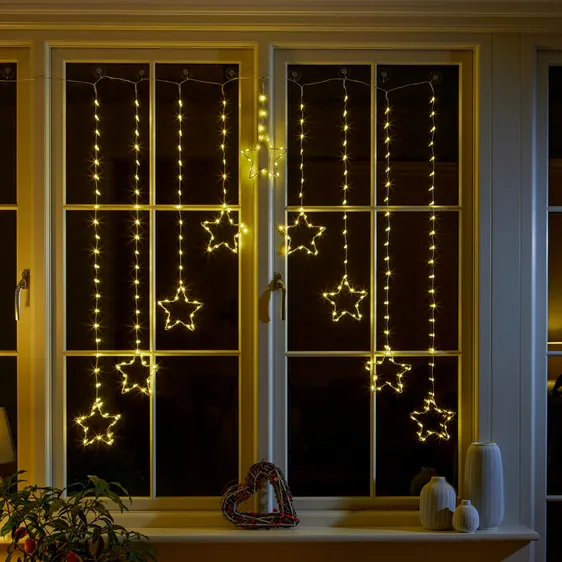 Star Curtain Lights - Warm White