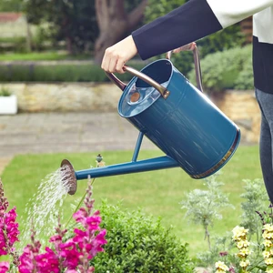 Steel Large Watering Can - Blue