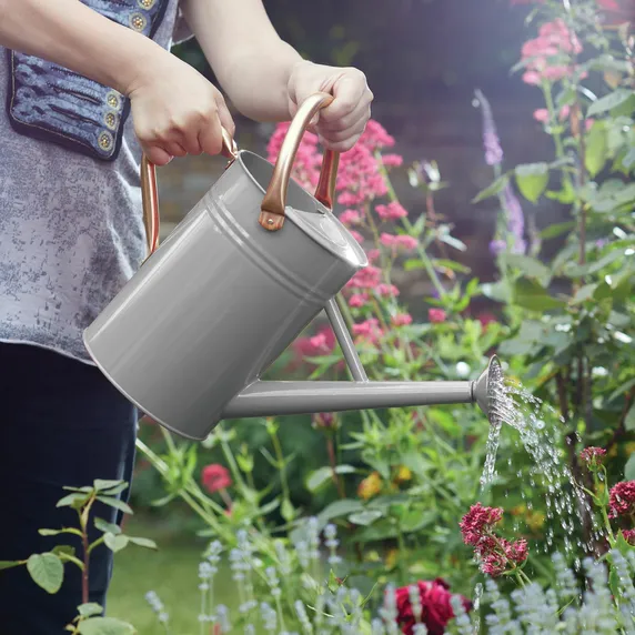 Steel Medium Watering Can - Slate