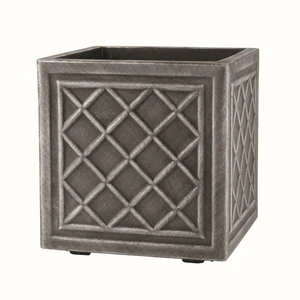 Stewart Lead Effect Square Planter - 32cm - image 2